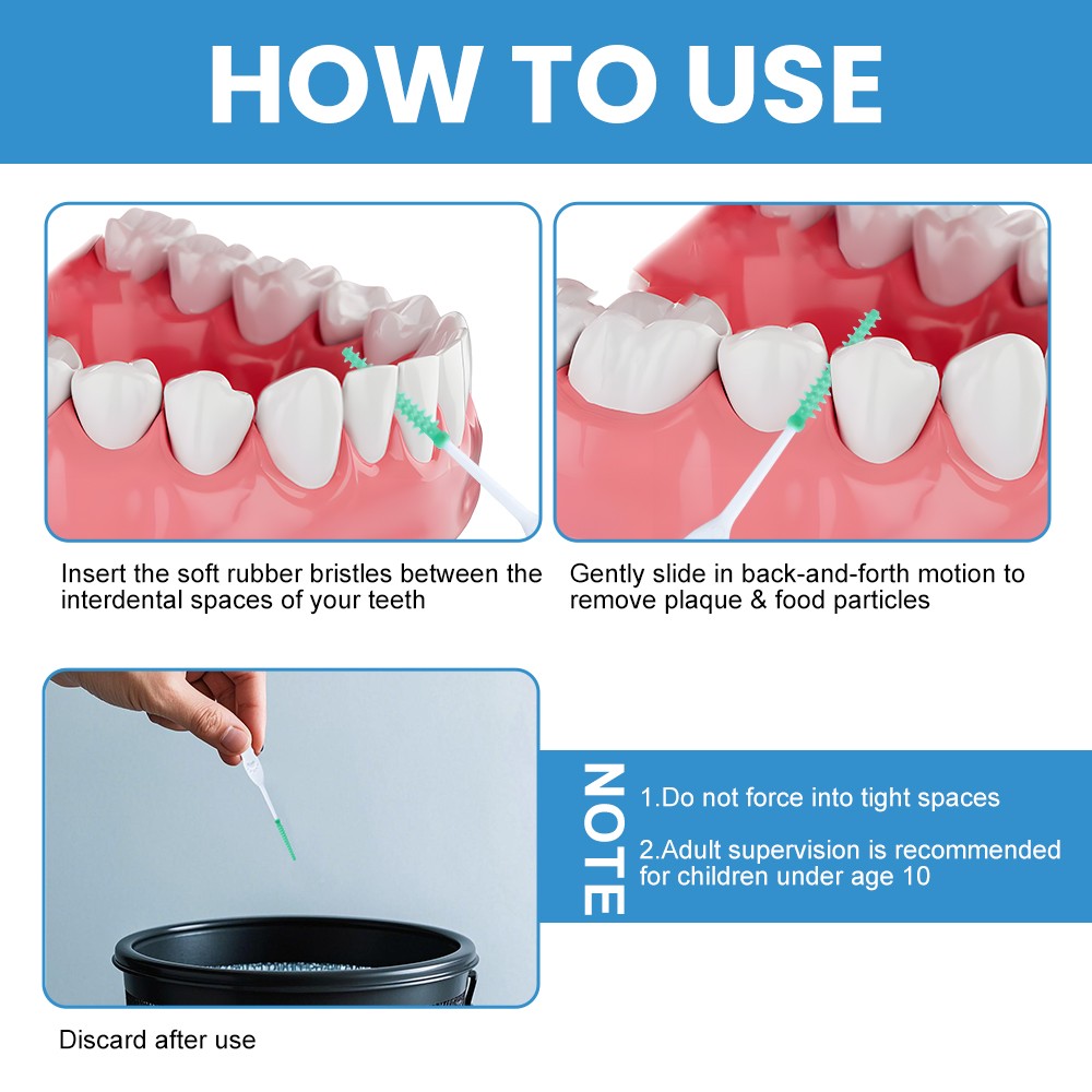 Rubber Bristle Interdental Brush