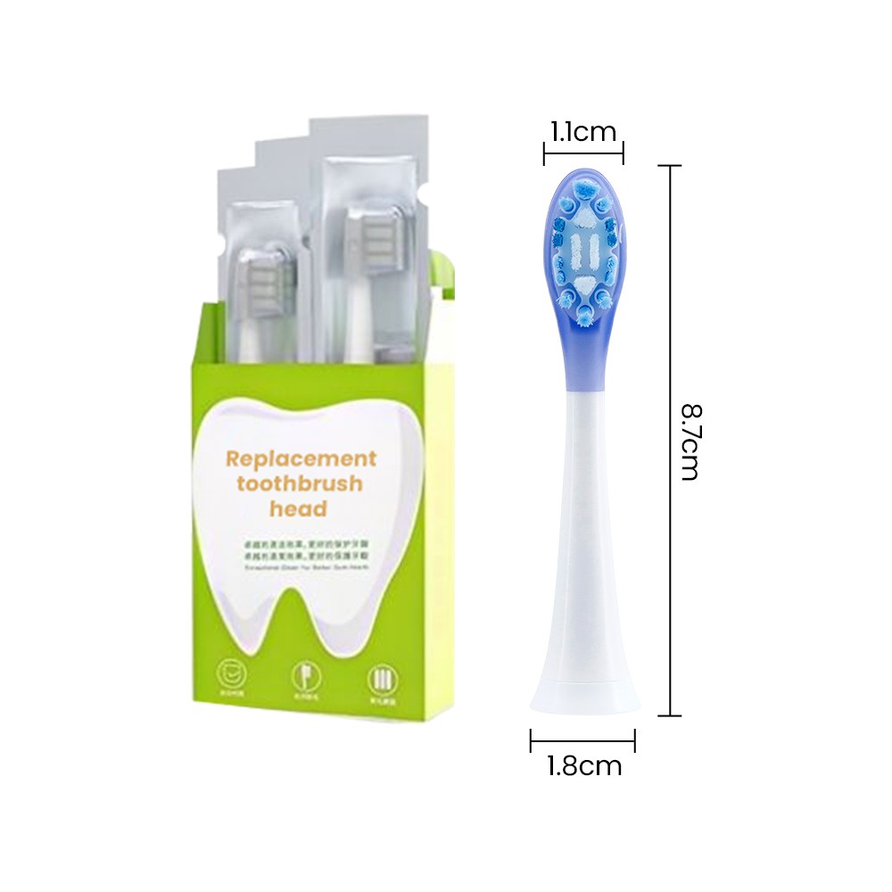 Advanced DuPont Bristles Generic Sonic Replacement Toothbrush Heads for Better Reach to Remove Plaque