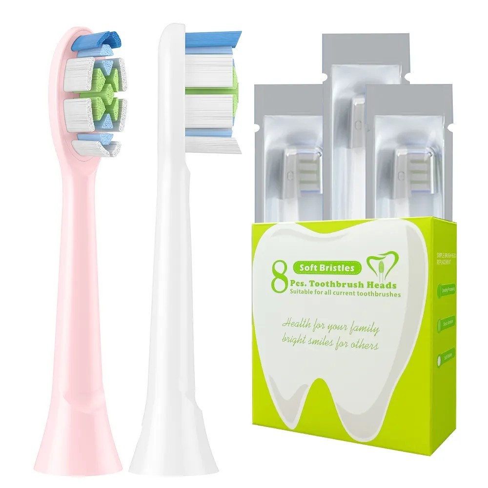 Copper Free Toothbrush Replacement Head DuPont Nylon Bristle Metal Free Replacement Toothbrush Head