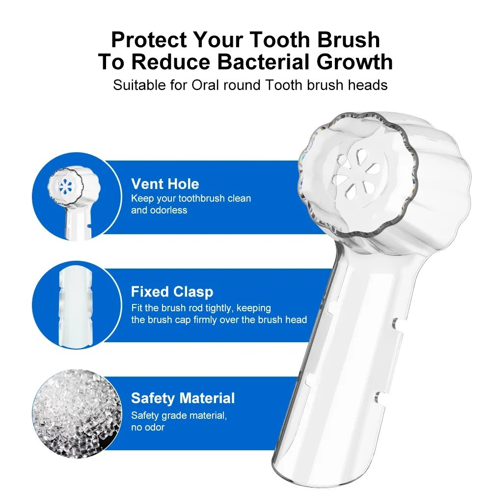 Portable Travel Brush Heads Cover for Protecting Replacement Brush Heads Head Cap Protective Case for Electric Toothbrush