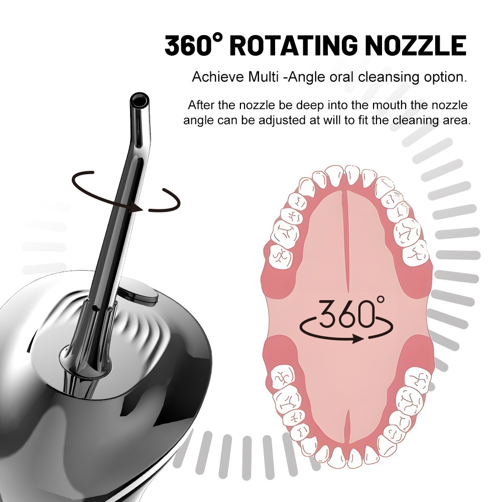 Waterproof Ipx7 Rechargeable Dental Jet Cordless Electric Oral Irrigator Teeth Cleaning Water Flosser