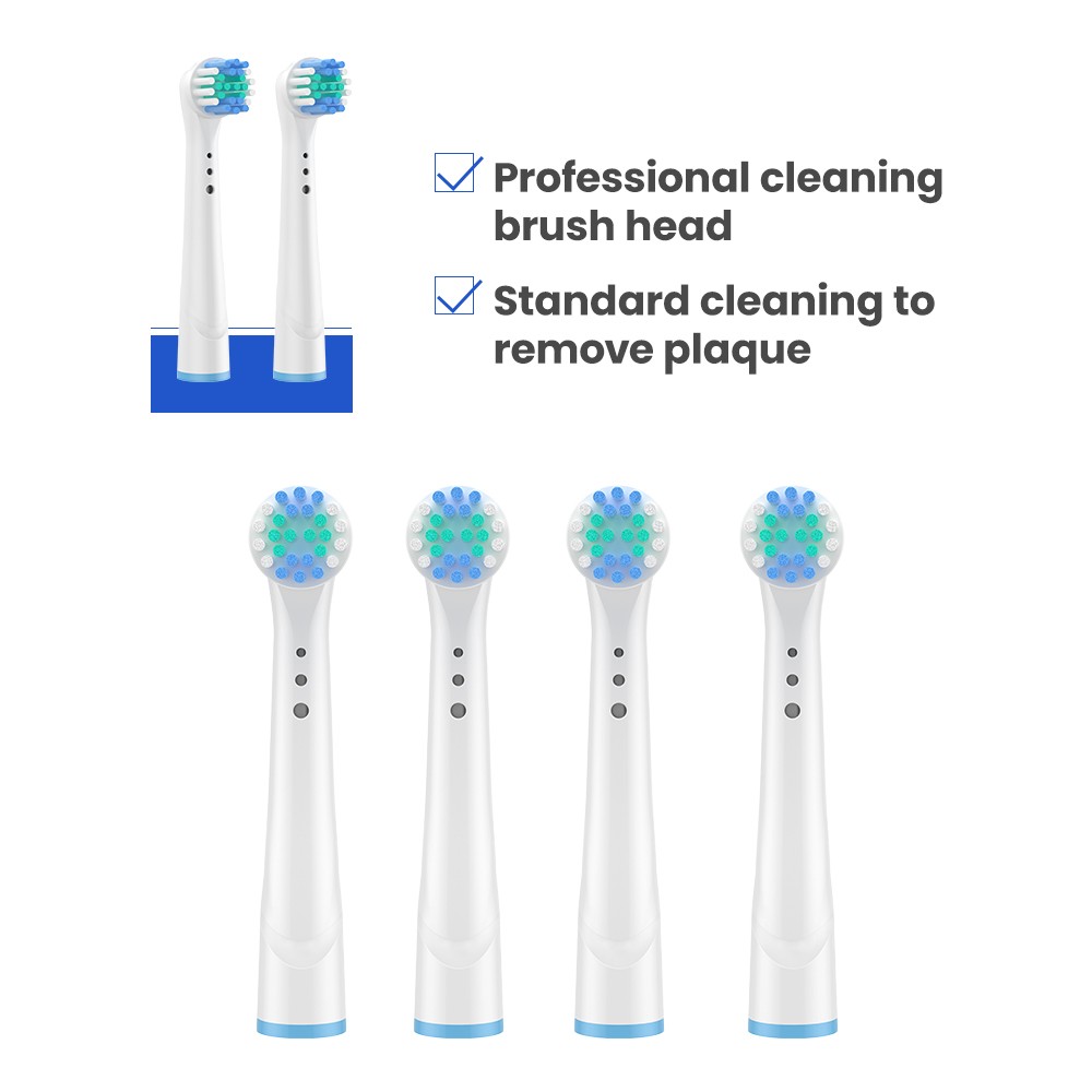 Total Power Replacement Brush Heads, 4 Count (Fits Most Oral-B Electric Toothbrushes)