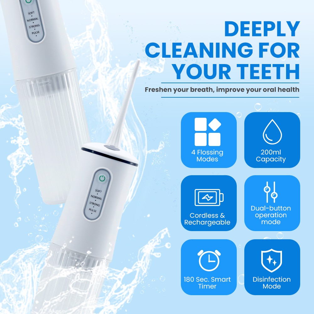 Wholesale Dental USB Flosser Cordless Portable Rechargeable Water Flosser Oral Irrigator