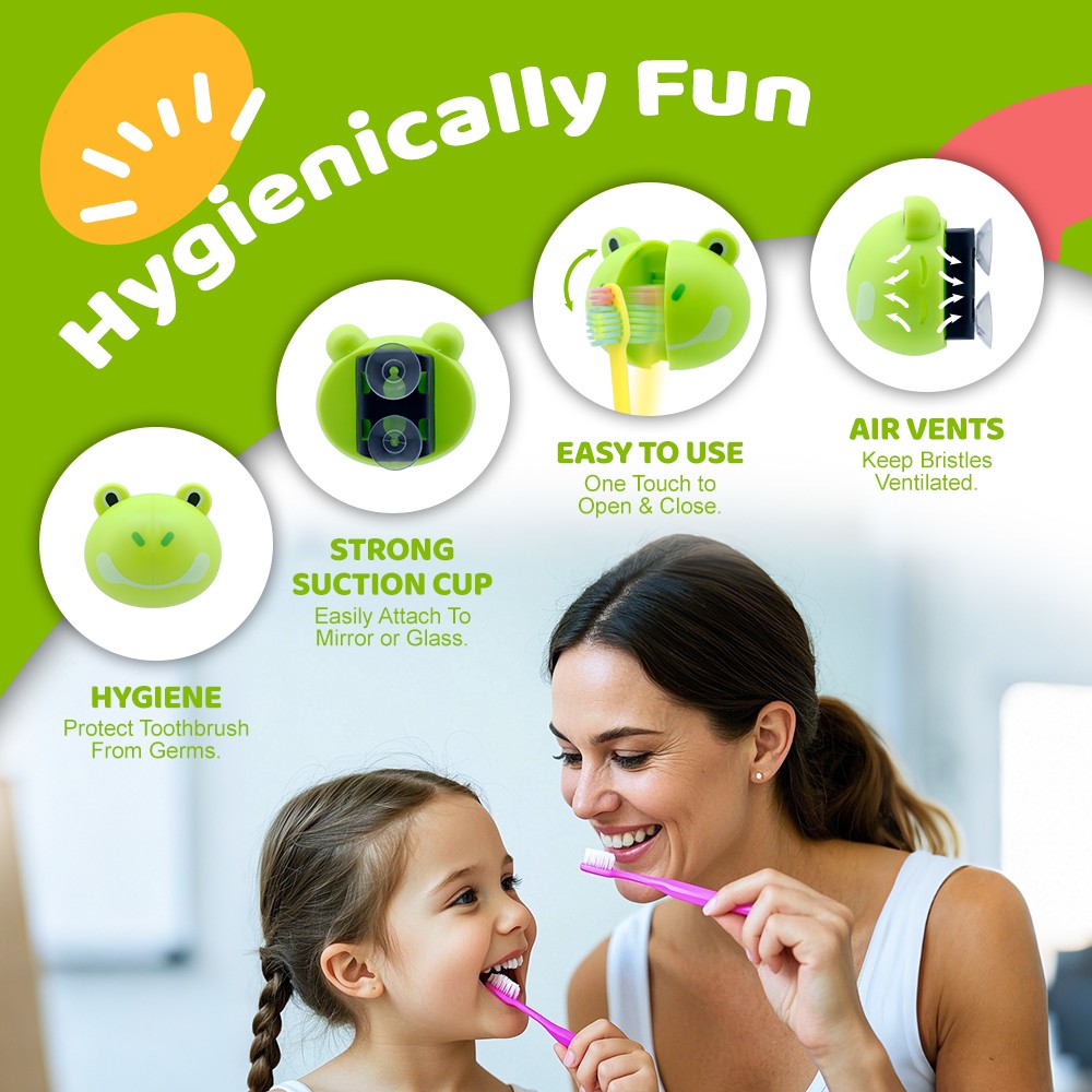 Animals Design Plastic Toothbrush Head Cover Cap Tooth Brush Protectors Cap for Home Outdoor Toothbrush Usage