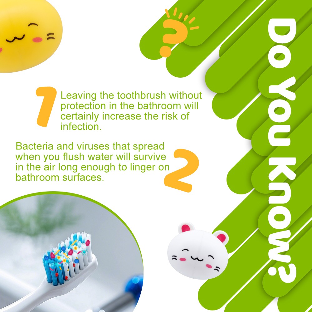 Animals Design Plastic Toothbrush Head Cover Cap Tooth Brush Protectors Cap for Home Outdoor Toothbrush Usage