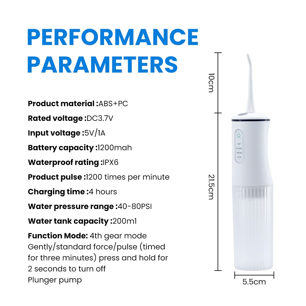 Wholesale Dental USB Flosser Cordless Portable Rechargeable Water Flosser Oral Irrigator