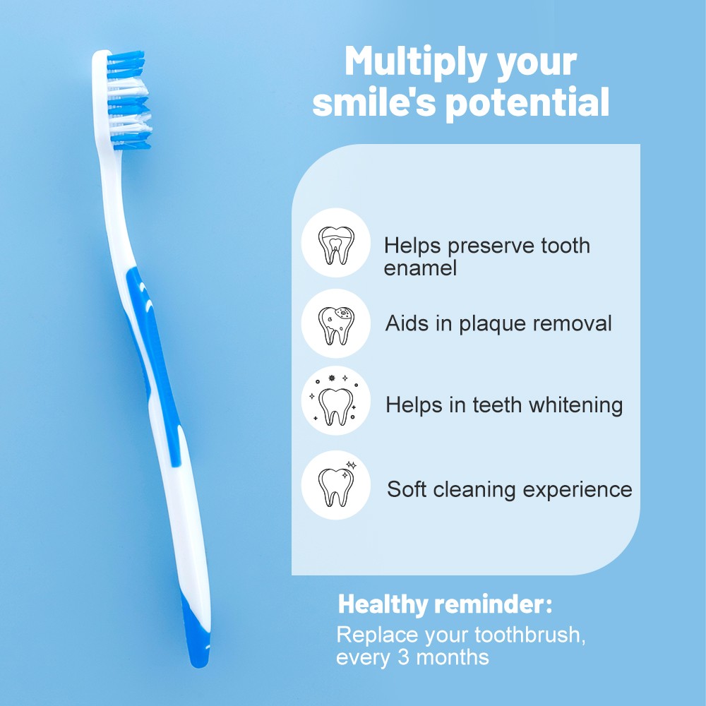Adult Tongue Coated Cleaning Toothbrush with Double-Sided Non-Slip Handle Designed Manual Oral Care Set