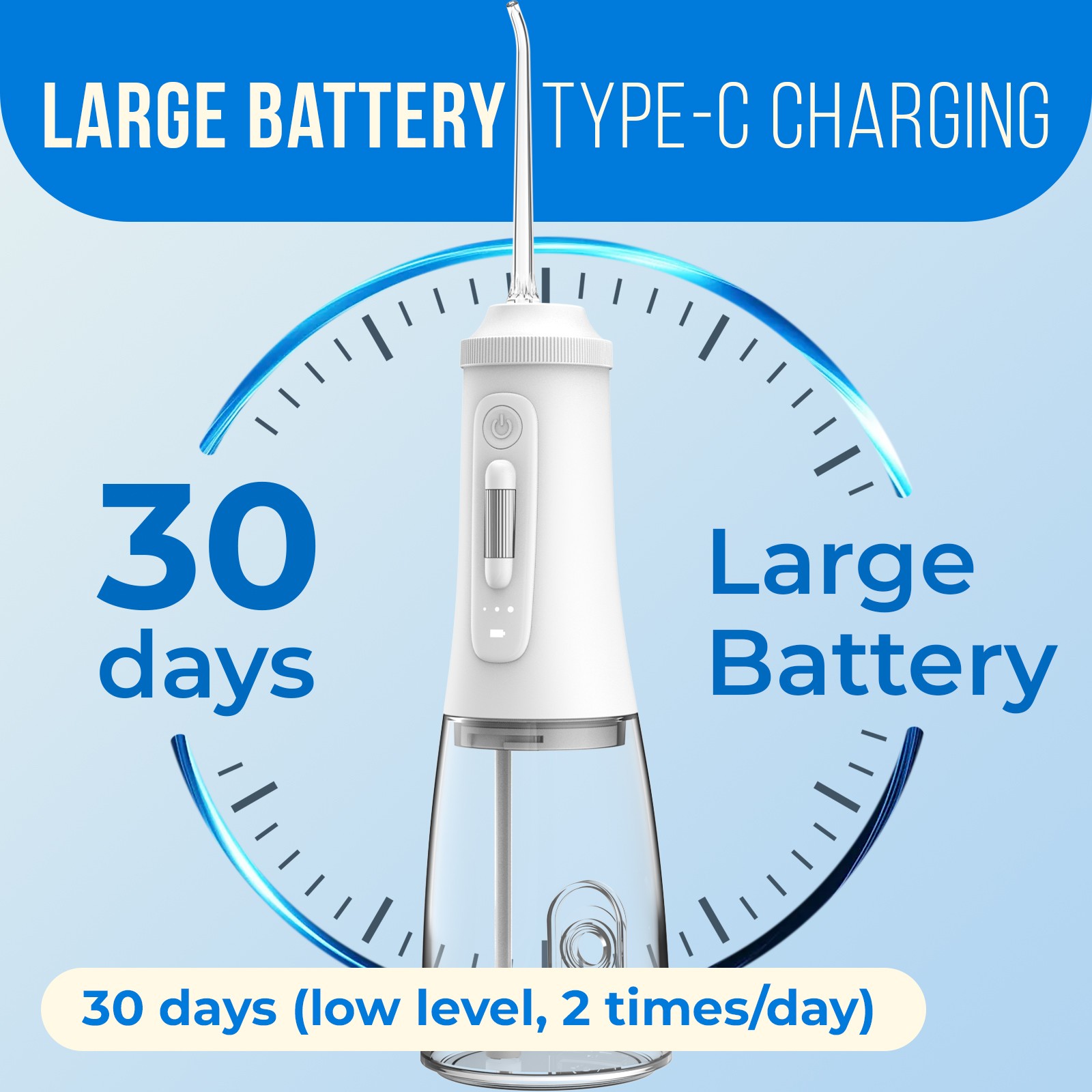 Portable Cordless Rechargeable Water Dental Flosser Waterproof Electric Oral Care Irrigator for Home and Travel