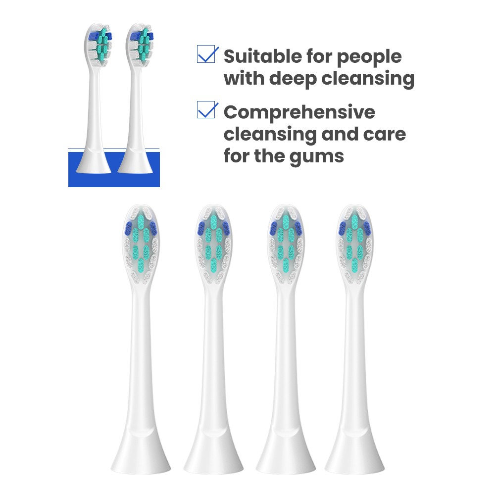 4X Sonic Replacement Toothbrush Brush Heads Fit for Phi Lips Sonicare Fits