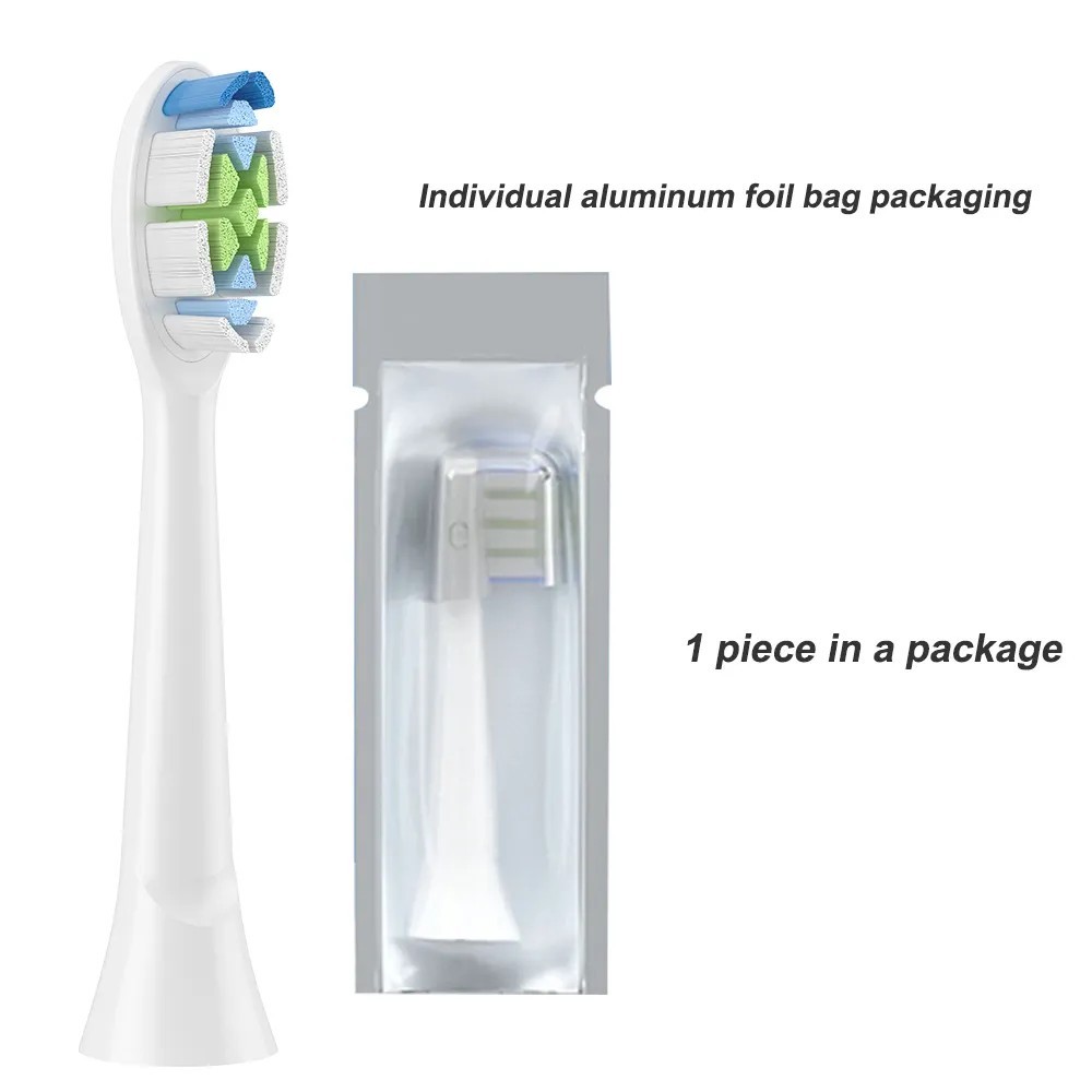Copper Free Toothbrush Replacement Head DuPont Nylon Bristle Metal Free Replacement Toothbrush Head