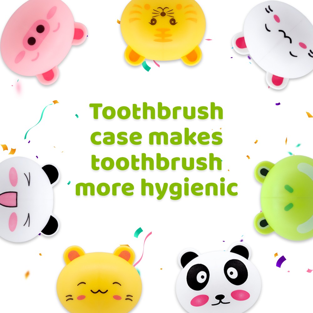 Animals Design Plastic Toothbrush Head Cover Cap Tooth Brush Protectors Cap for Home Outdoor Toothbrush Usage