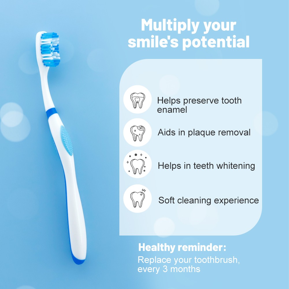 OEM Charcoal Bristles Simple Handle Personalized Customized Toothbrush