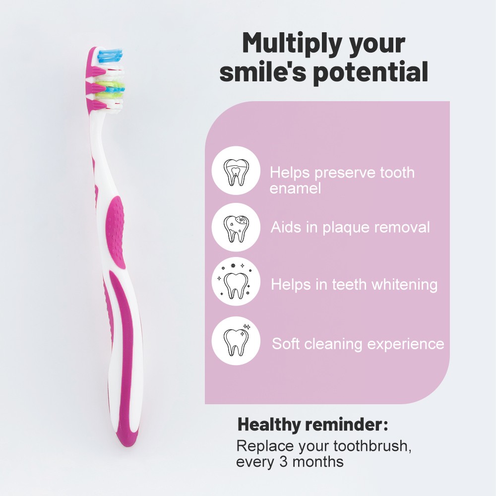 360 Whitening With Soft Bristle Adult Toothbrush
