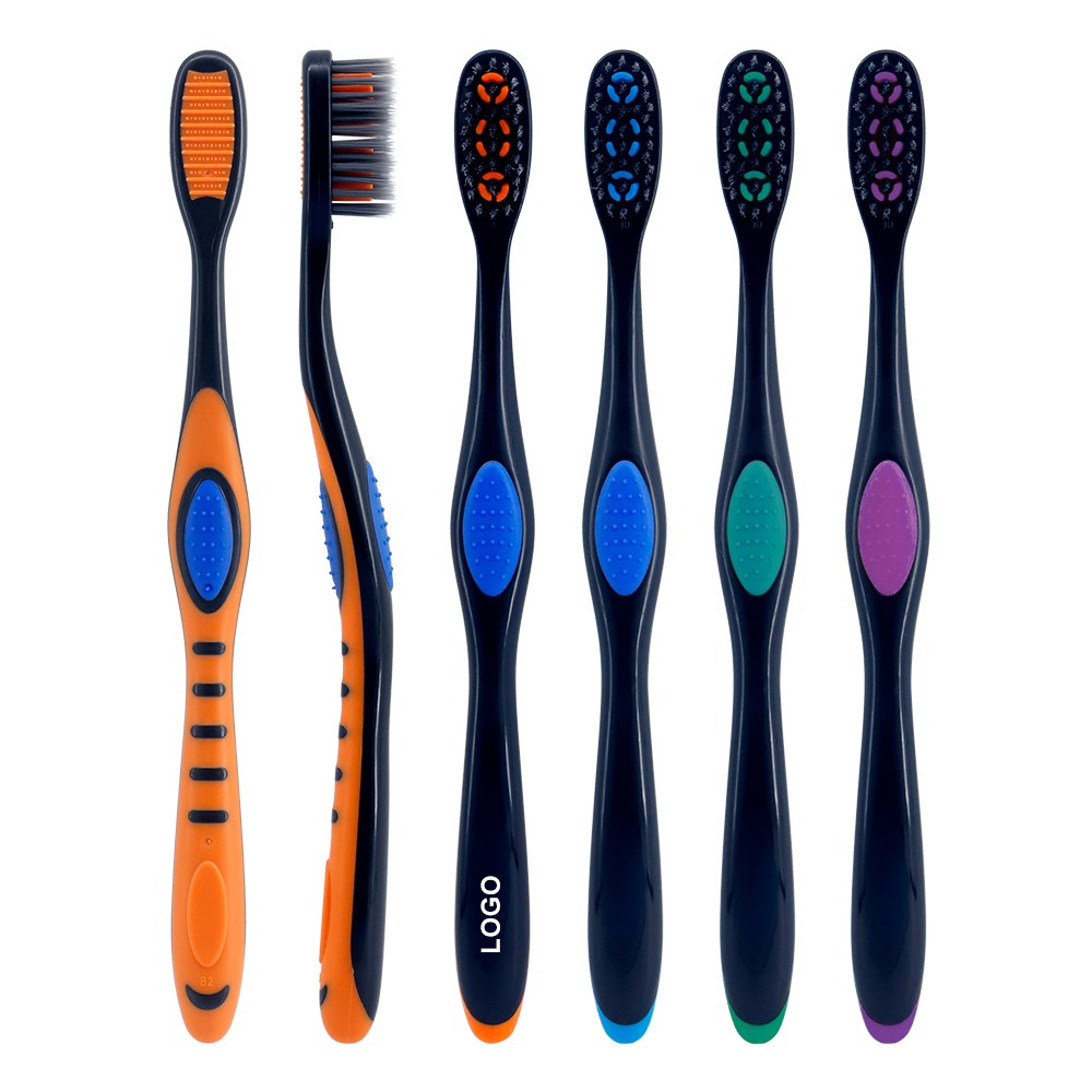Extra Clean OEM Tooth Whitening Manual Adult Toothbrush with Tongue Cleaner