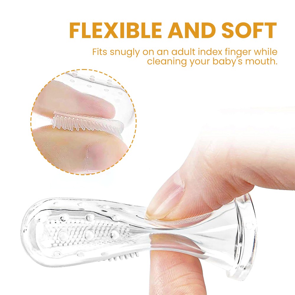 Soft Silicone Toddler Finger Baby Kids Toothbrush
