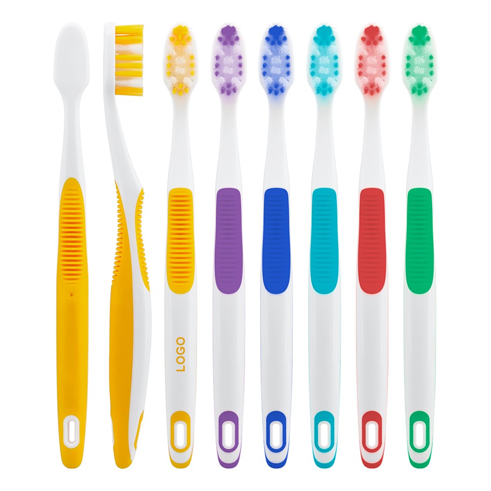 OEM Toothbrush with Personalized Logo Print Nylon Soft Bristle Plastic Toothbrush
