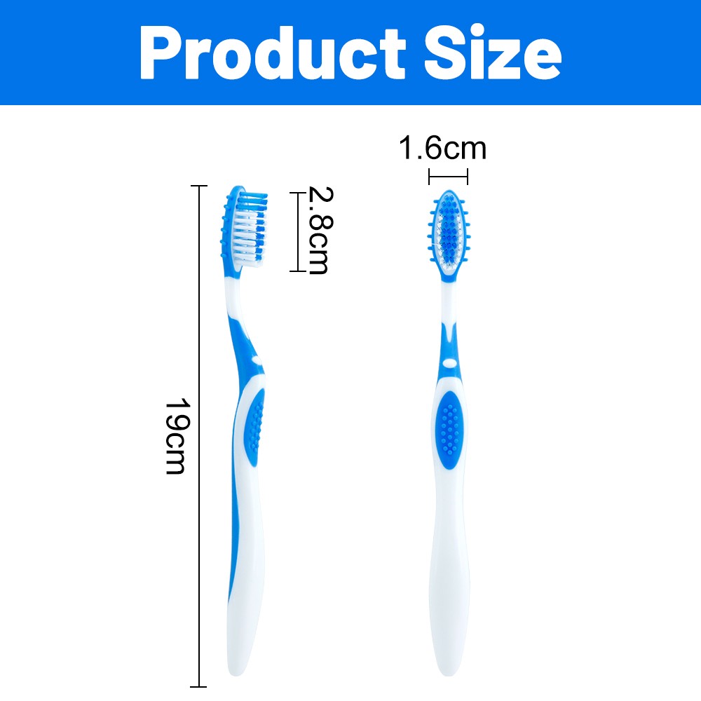 Wholesale Factory Adult Nylon Toothbrush with Soft Bristles & Plastic Handle