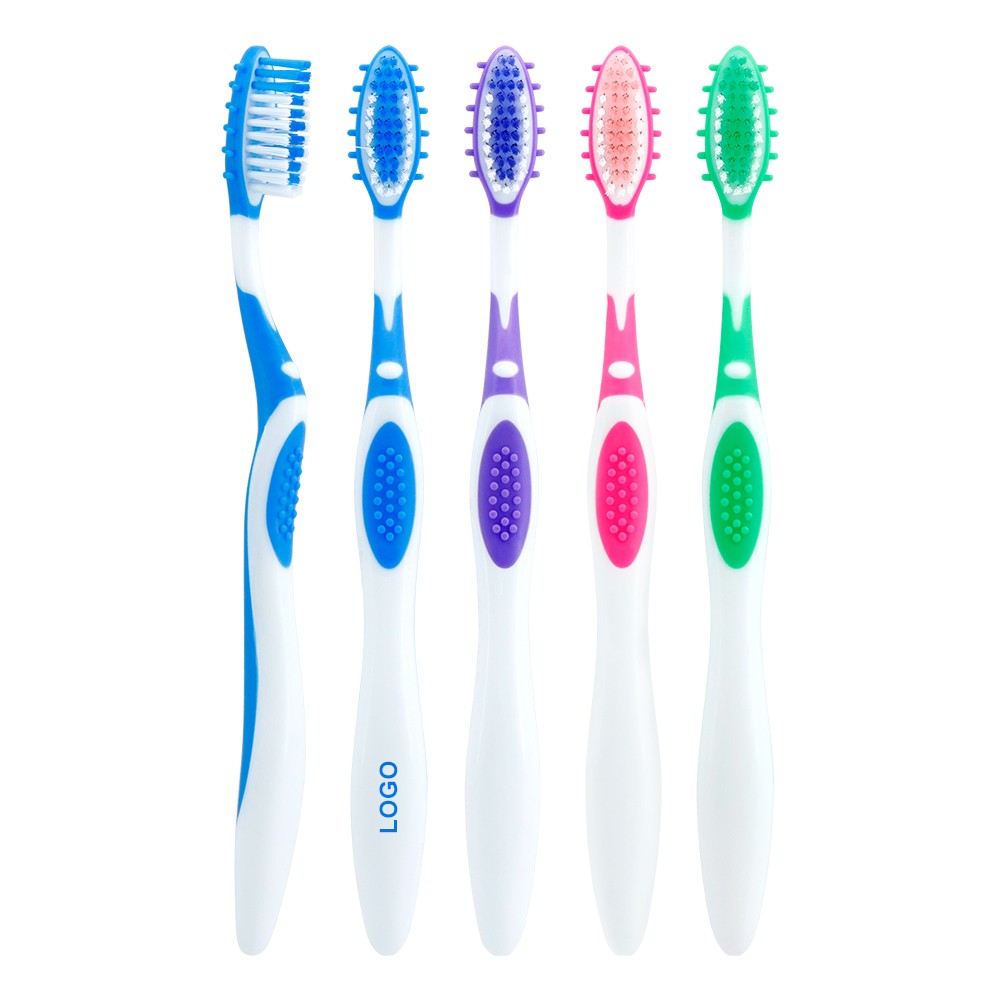 Wholesale Factory Adult Nylon Toothbrush with Soft Bristles & Plastic Handle