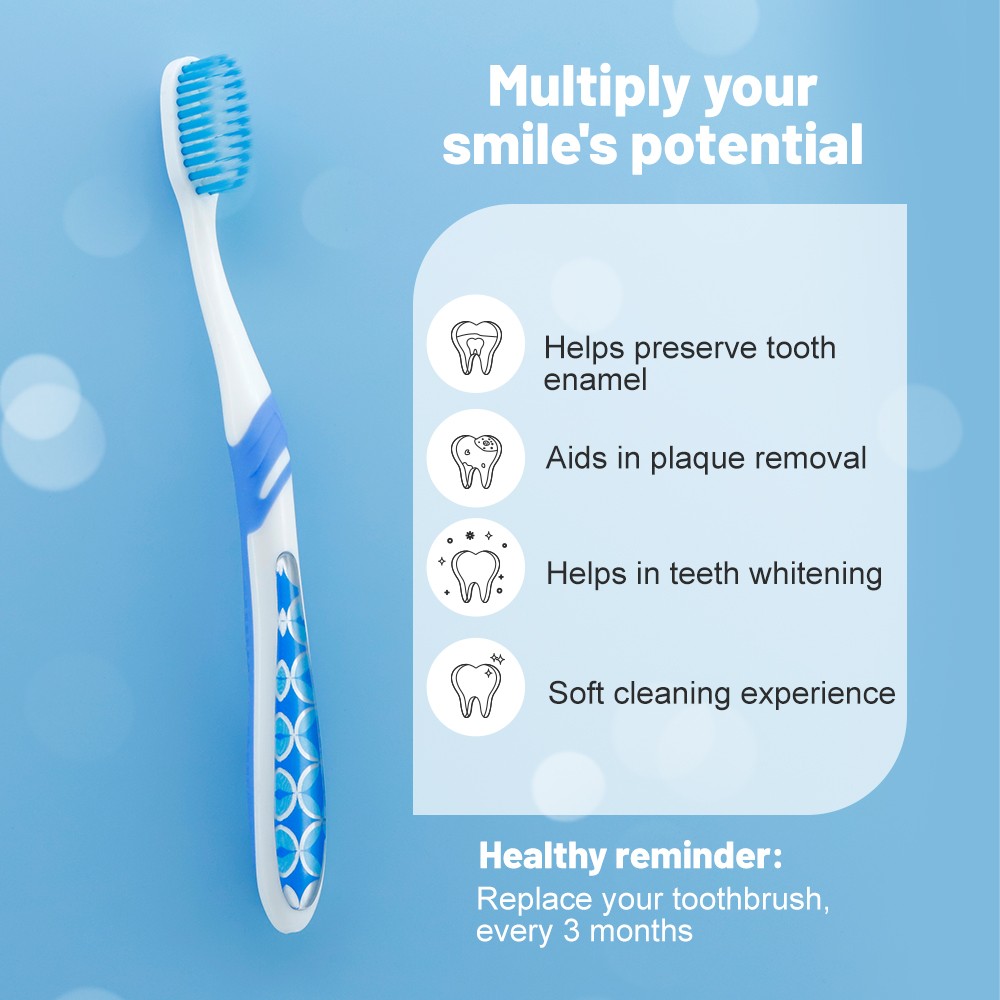 High Quality Cheap Adult Tooth Brush Set Economical Wholesale Medium Nylon Bristles Toothbrush for Home Use