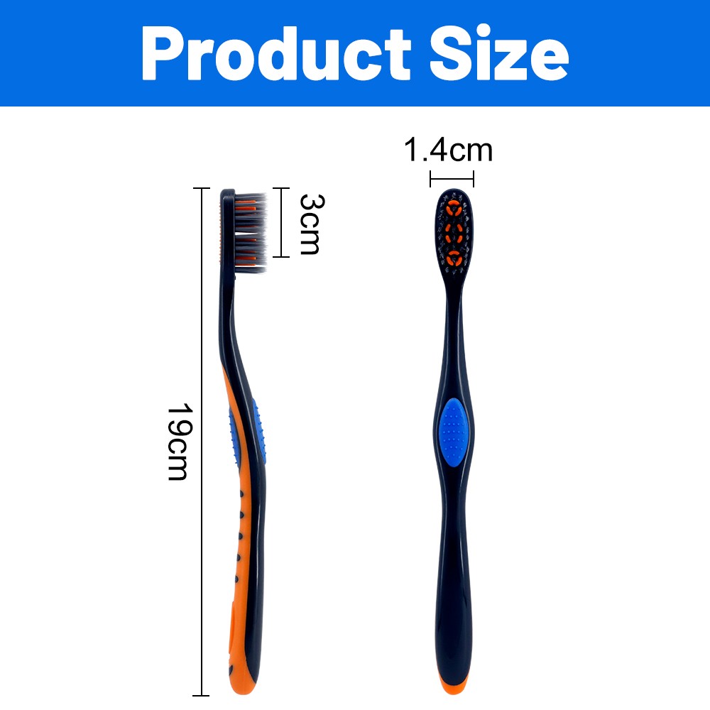 Extra Clean OEM Tooth Whitening Manual Adult Toothbrush with Tongue Cleaner