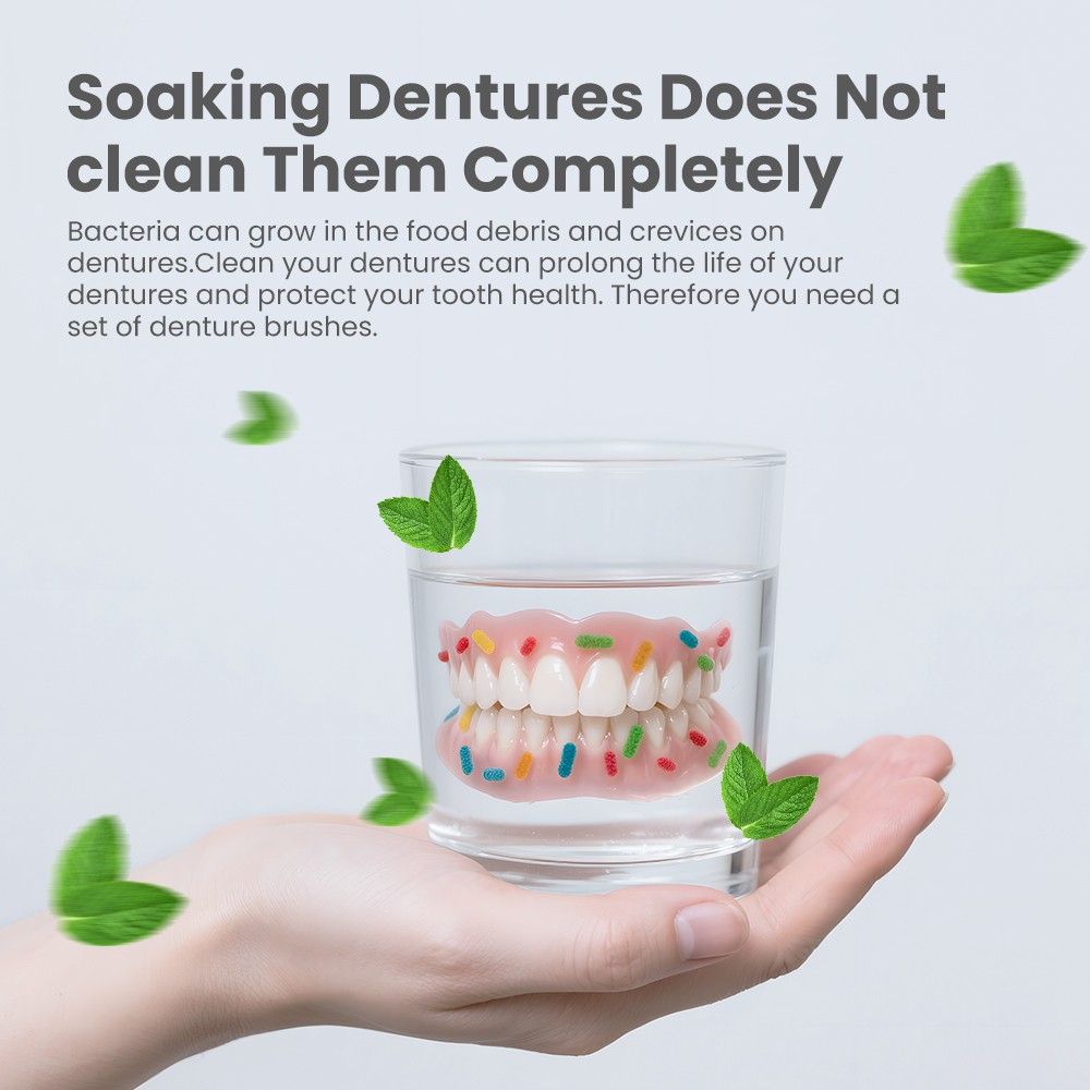 Double Sided False Teeth Brush/Orthodontic Toothbrush/ Dental Denture Oral Hygiene Toothbrush