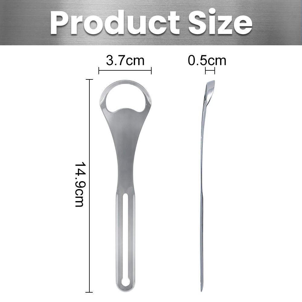 Custom Tongue Scraper Brush Stainless Steel Cleaner with Toothpaste Dispenser Tongue Scraper