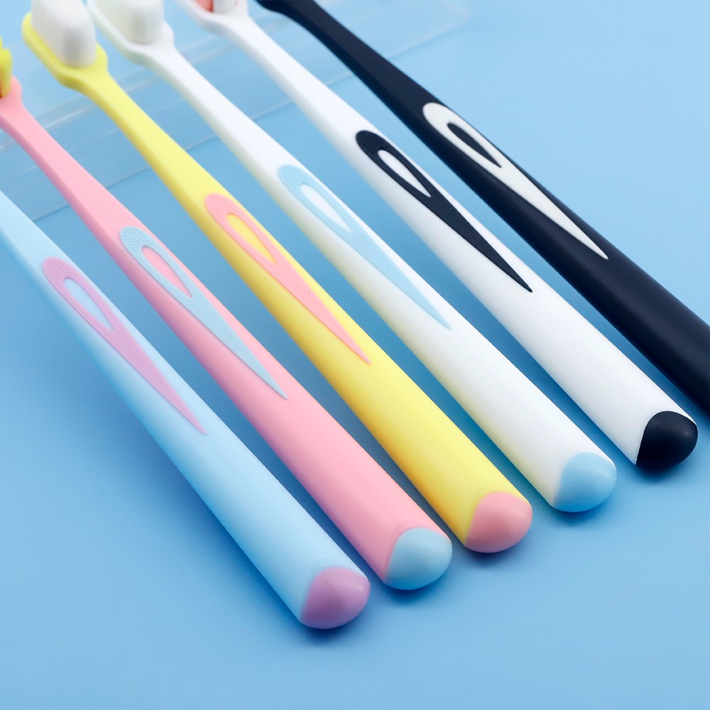 Ultra Soft Bristles Manual Adult Size Super PBT Bristle Oral Care Big Handle Adult Toothbrush with Blister Card