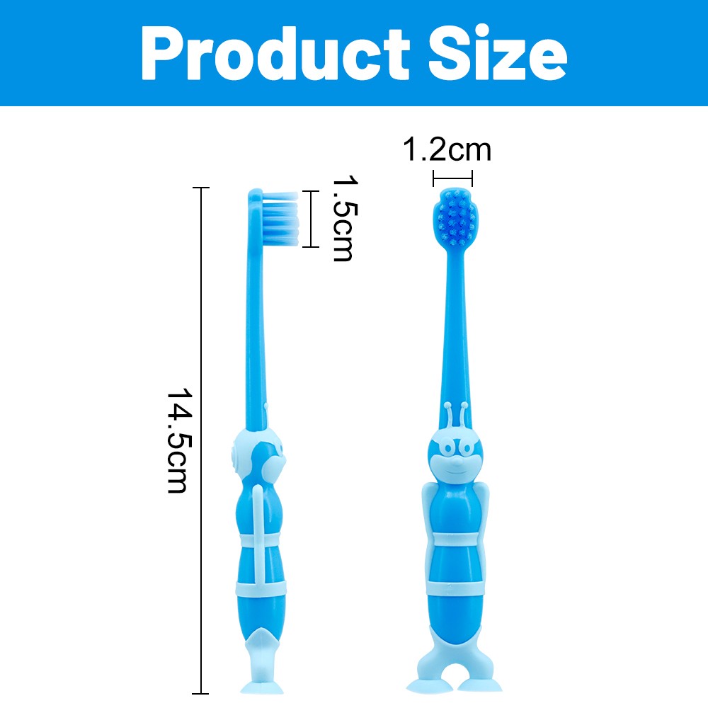 OEM Kids Toothbrush Manufacturers Soft Cartoon Kids Children Toothbrush with Toy