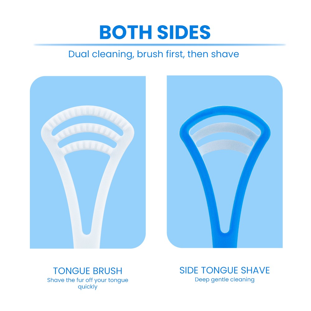 Customizable Blister Card Packaging Adult Plastic Silicone Tongue Cleaner Scraper