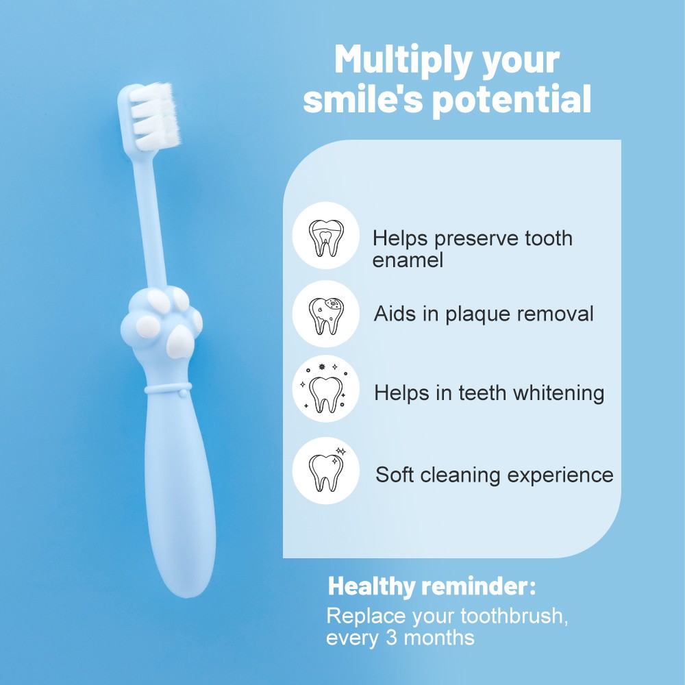 3~6 Years Old BPA Free Logo Printing Baby / Kids Toothbrush with Soft Bristles