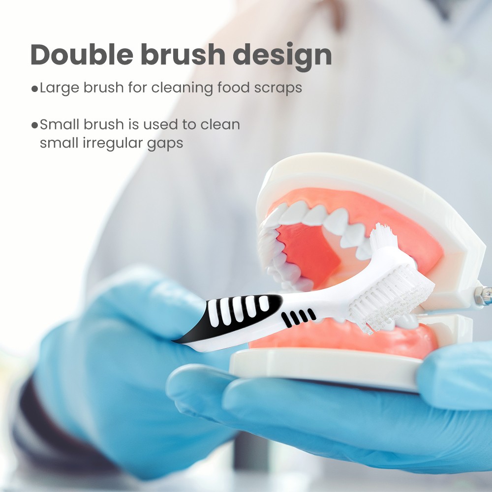 False Teeth Cleaning Brush Denture Brushes Wholesale Denture Toothbrush
