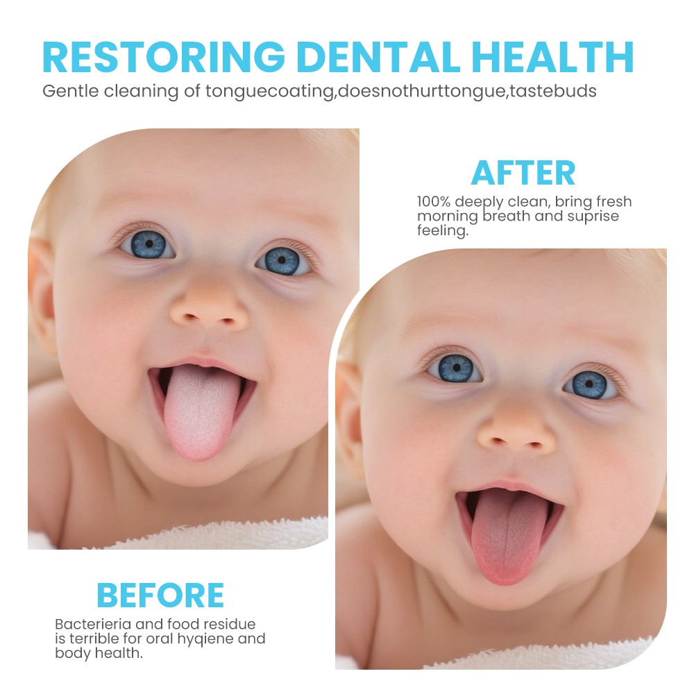 Children Silicone Tongue Scraper Kids Tongue Coating Cleaner Environmentally Friendly Material