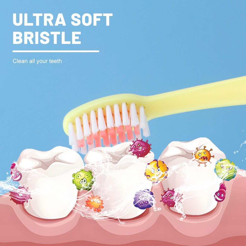 Manufacturer Customize Manual Kids Tooth Brush Soft Nylon Bristles Travel Baby Toothbrush