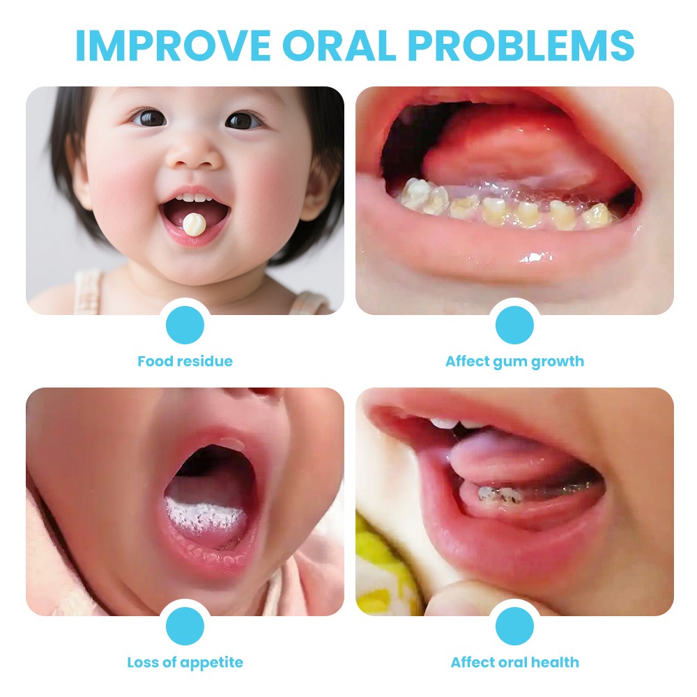 Children Silicone Tongue Scraper Kids Tongue Coating Cleaner Environmentally Friendly Material