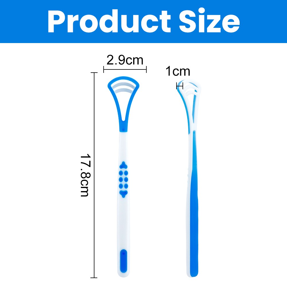 Customizable Blister Card Packaging Adult Plastic Silicone Tongue Cleaner Scraper
