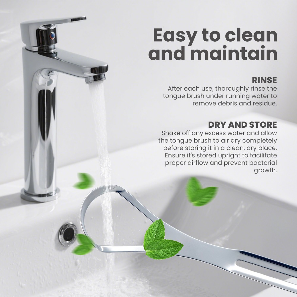 High Quality Stainless Steel Cleaning Brush Tongue Cleaner Scraper with Toothpaste Dispenser