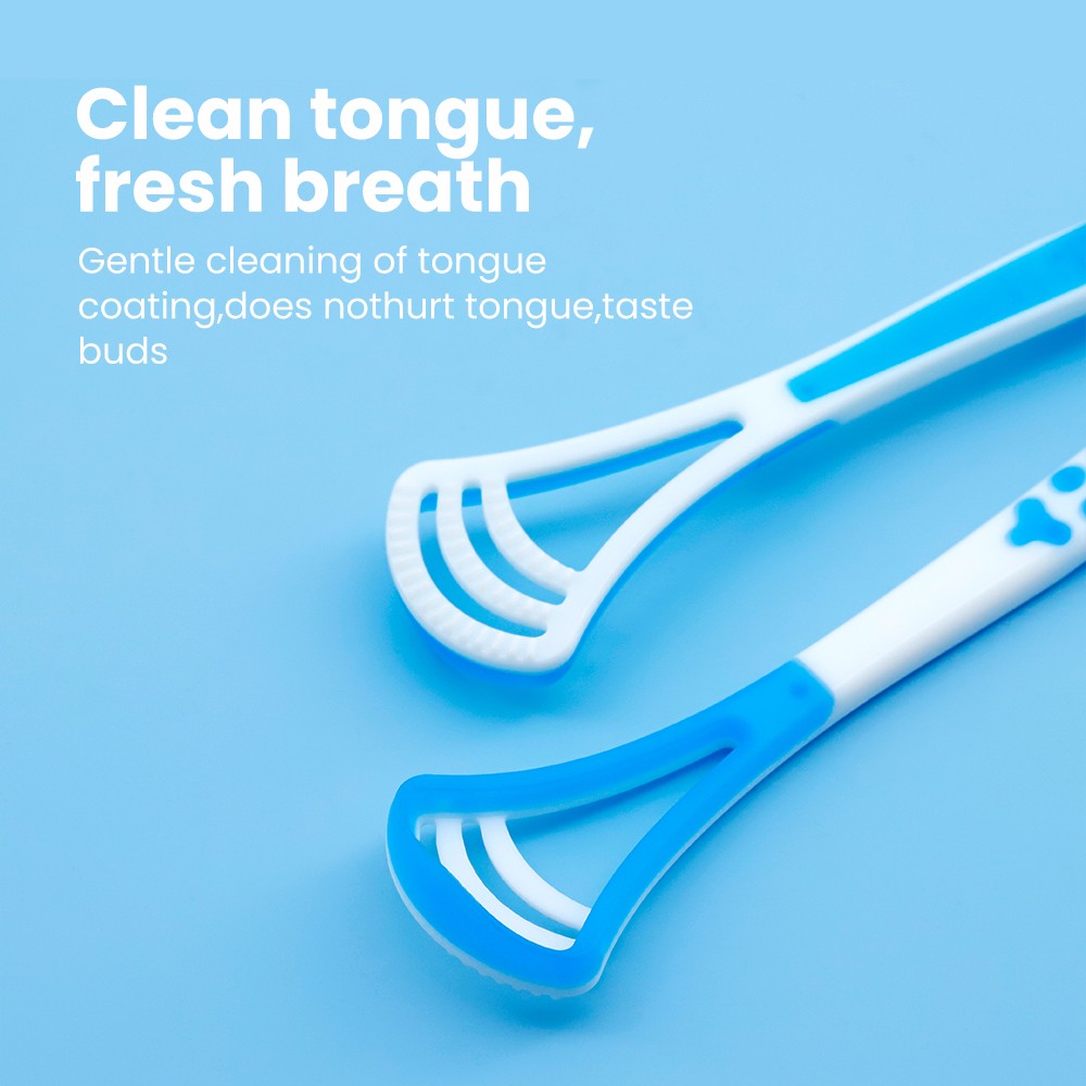 Customizable Blister Card Packaging Adult Plastic Silicone Tongue Cleaner Scraper