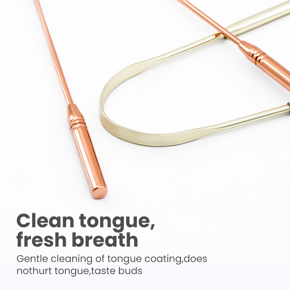 Hot Sale Professional Stainless Steel Tongue Cleaner Scrappers Reduce Bad Breath