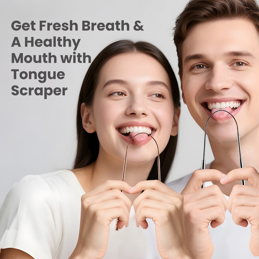 Stainless Steel Dental Sweeper Scrapper Tongue Cleaner