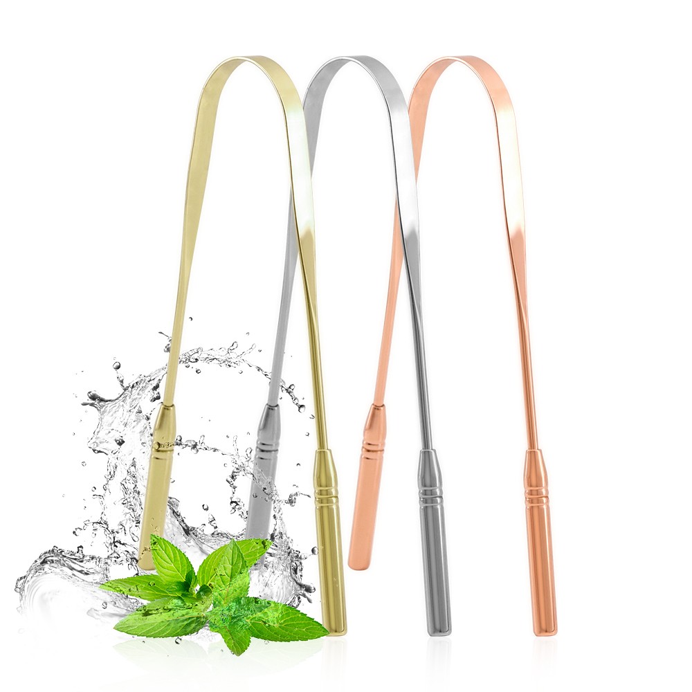 Hot Sale Professional Stainless Steel Tongue Cleaner Scrappers Reduce Bad Breath