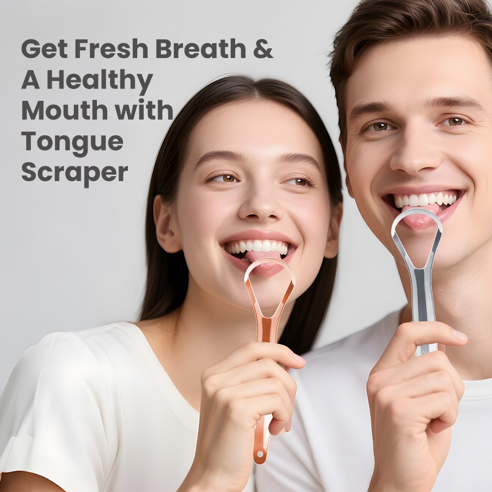 Oral Care Stainless Steel Dental Sweep Scrapper Tongue Cleaner