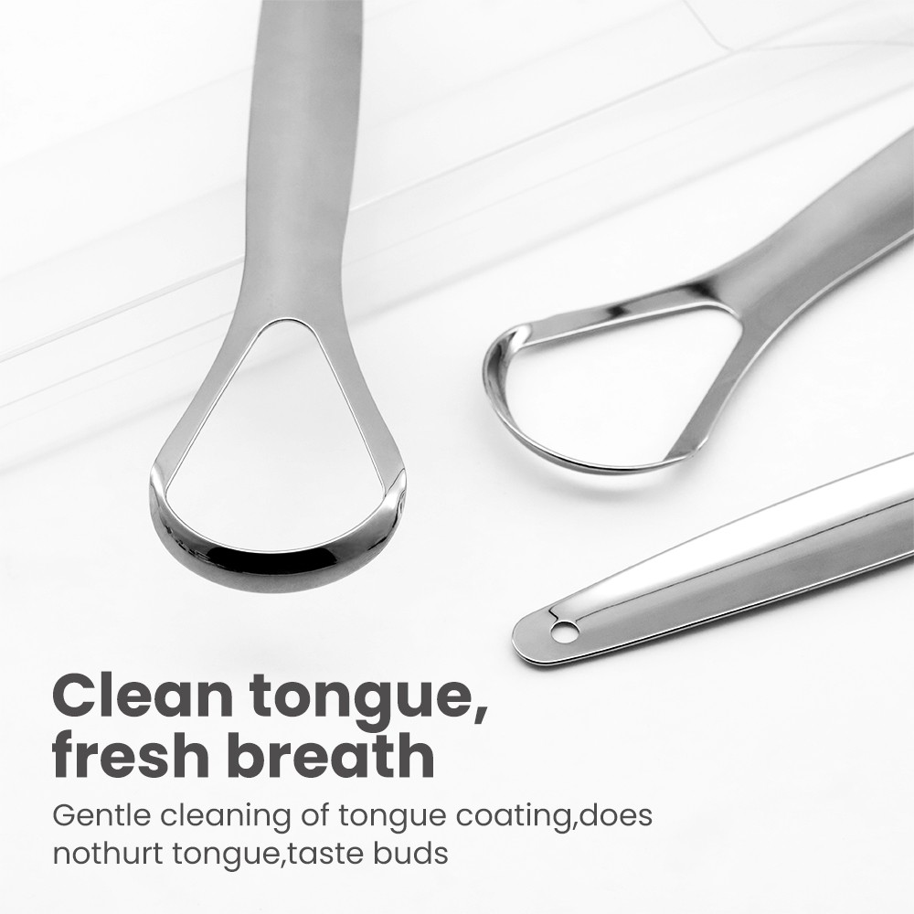 Oral Care Stainless Steel Dental Sweep Scrapper Tongue Cleaner