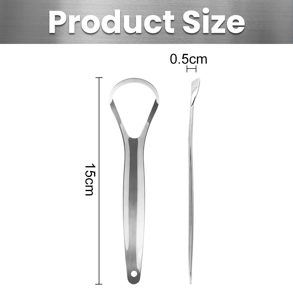 Oral Care Stainless Steel Dental Sweep Scrapper Tongue Cleaner