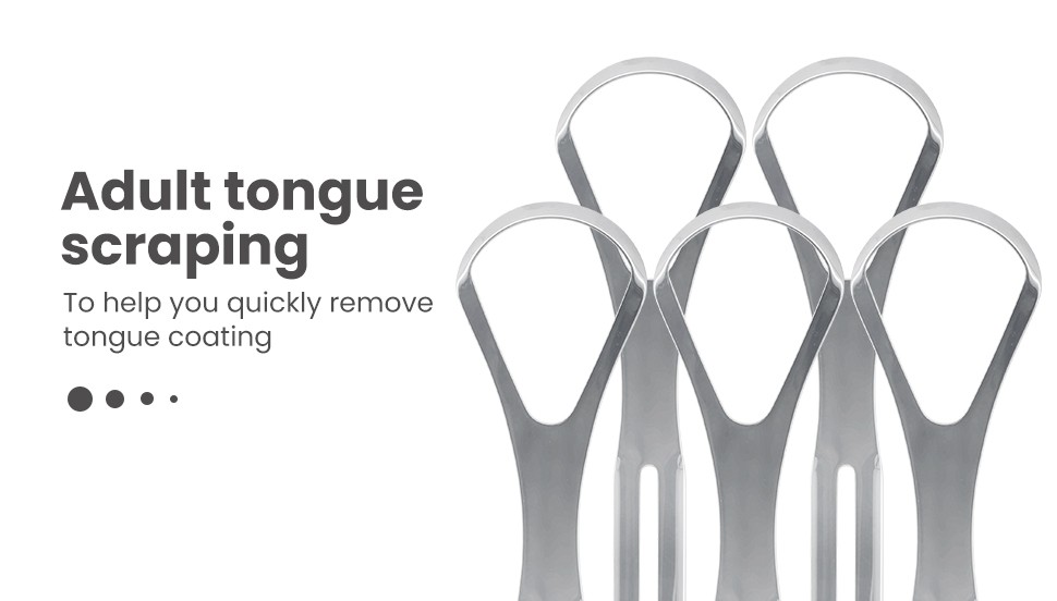 High Quality Stainless Steel Cleaning Brush Tongue Cleaner Scraper with Toothpaste Dispenser