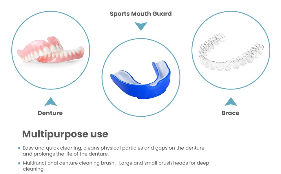 False Teeth Cleaning Brush Denture Brushes Wholesale Denture Toothbrush