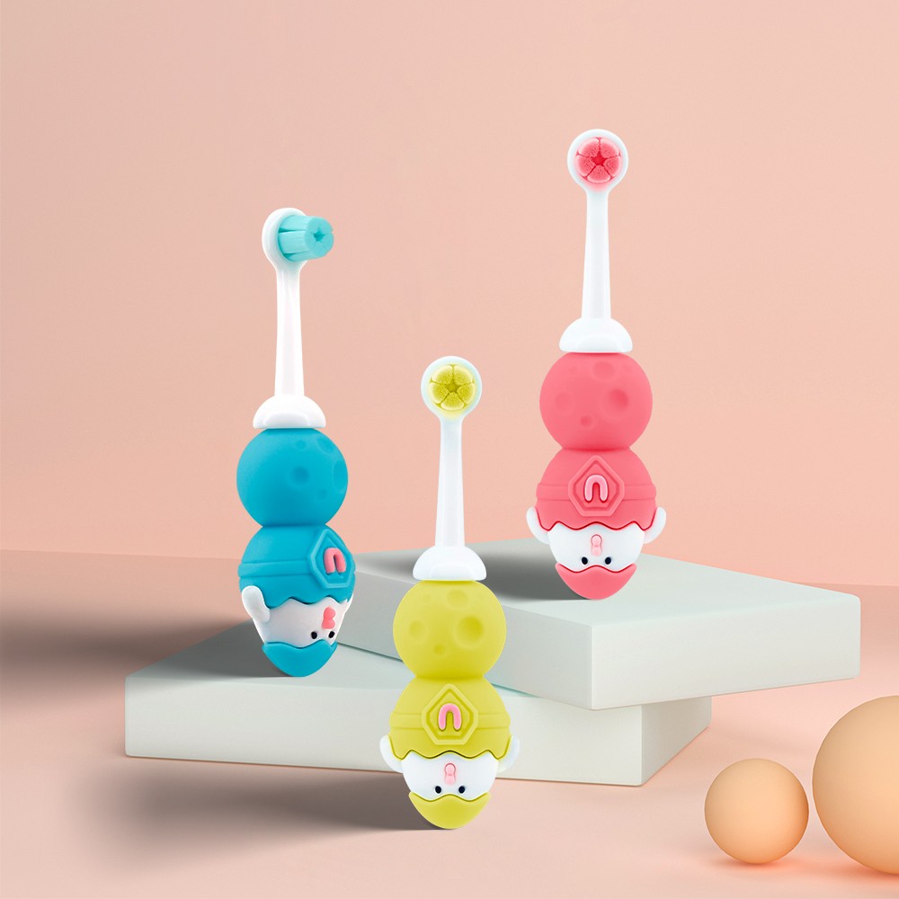 Children's Cartoon Toothbrush 3D Wrap Design Cartoon Handle Toothbrush for Children Teeth Brush for Kids