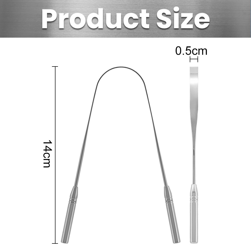 Hot Sale Professional Stainless Steel Tongue Cleaner Scrappers Reduce Bad Breath