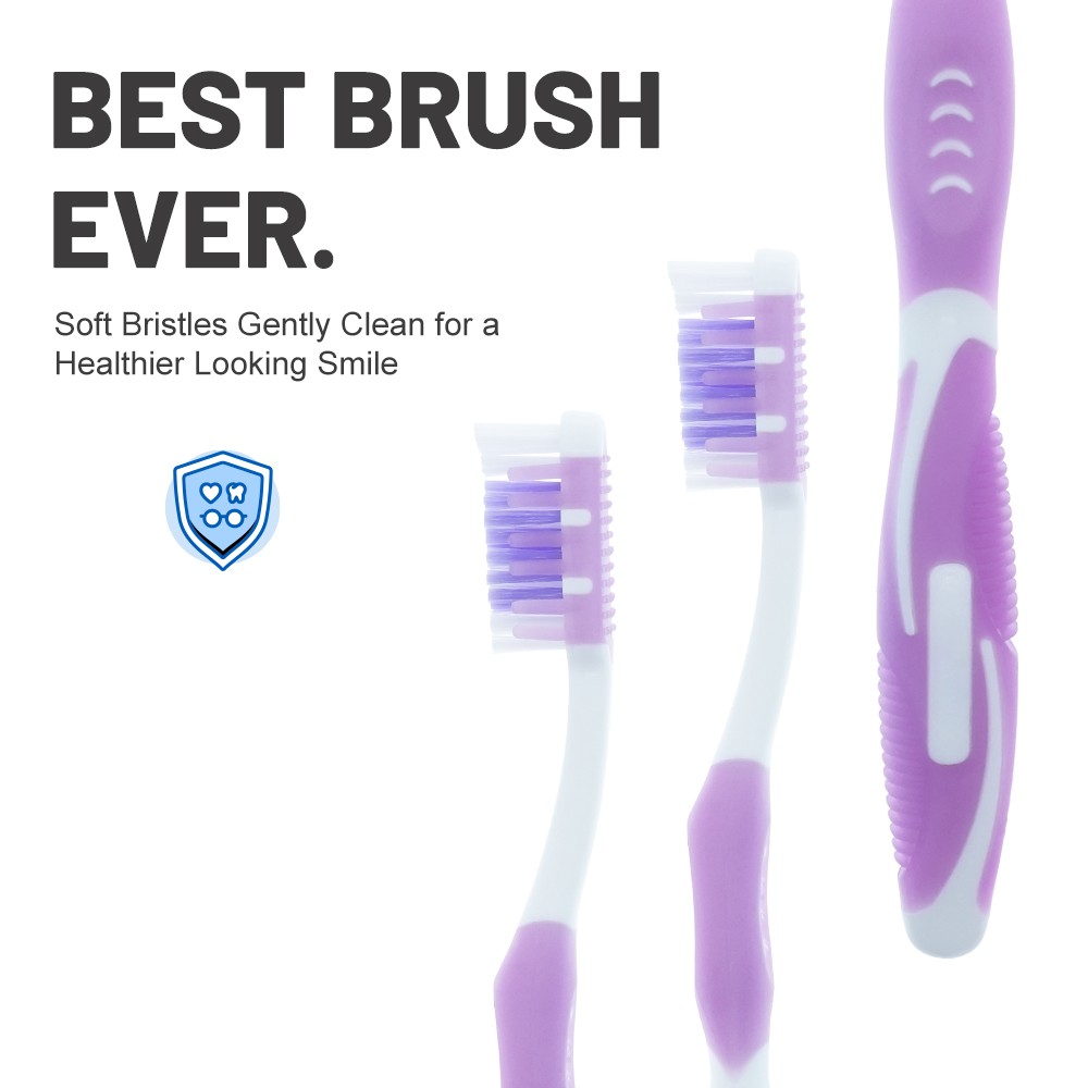 Adult Half Rubber Bristle Orthodontic Toothbrush