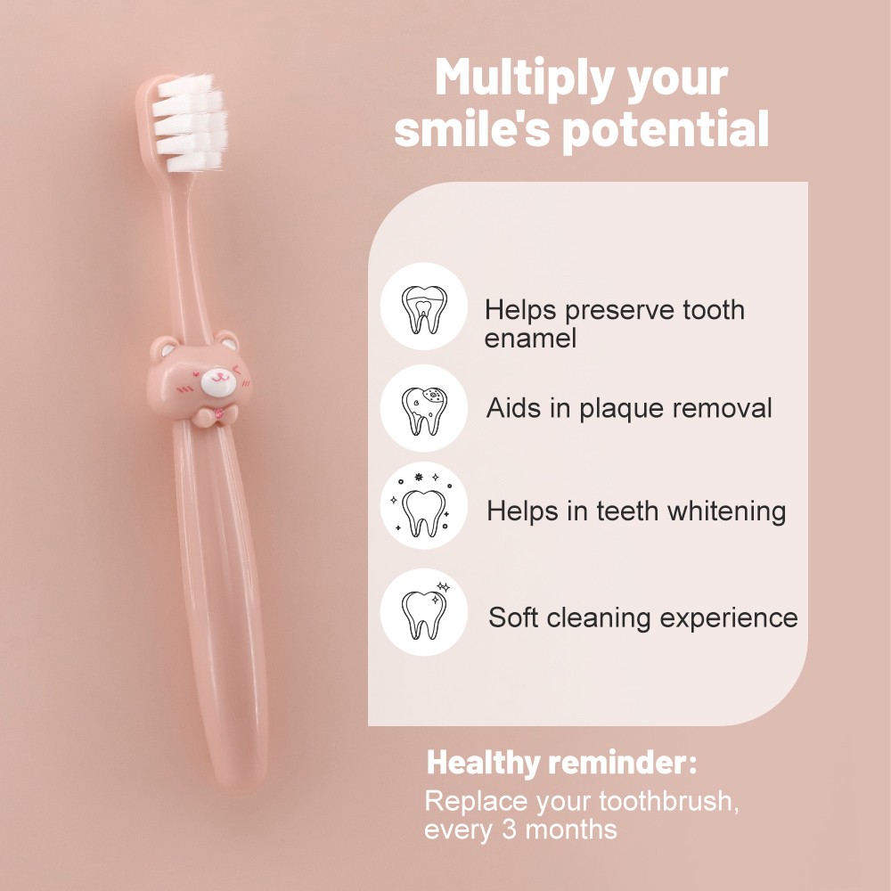 Customize Cute Handle Design Toothbrushes with Logo Soft Bristle Manual Toothbrush for Kid