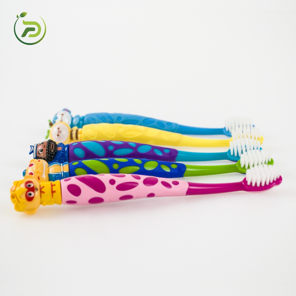 Cute Children Toothbrush with Cartoon Handle Design Cartoon Characters